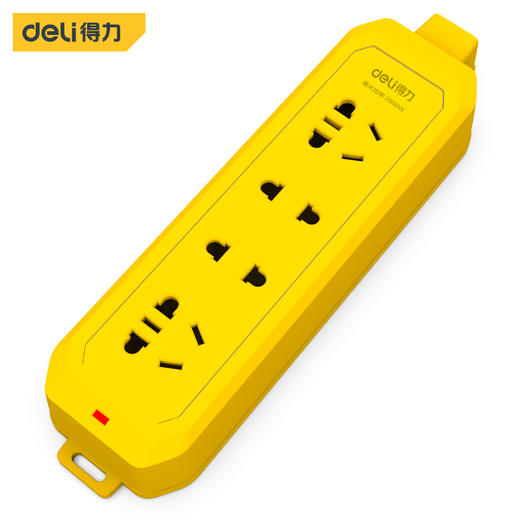 得力T18299无线电源插座2+2组合孔(黄) 商品图0