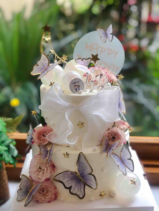 双层鲜花奶油蛋糕 下单前请仔细阅读商品详情 商品图0