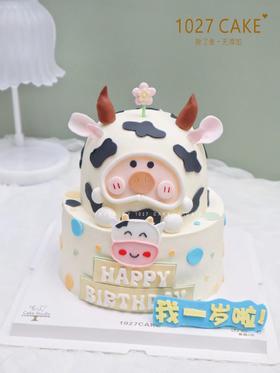 1027CAKE | 周岁牛牛蛋糕 双层