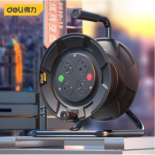 得力DL8830-15电缆线盘空盘最大装30m1.5线径 商品图0