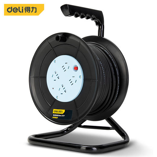 得力电缆线盘10A(黑) 商品图0