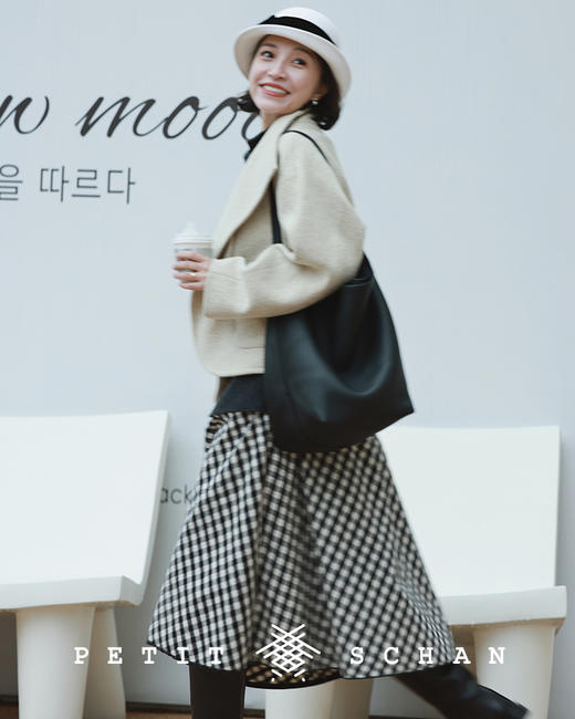 PETIT SCHAN小闪 CLO#160 waltz 圆舞曲 日本进口双面磨毛棉麻半身裙极简主义法式伞裙 商品图11