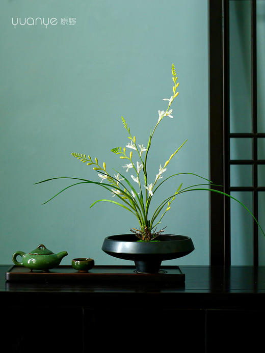 新中式火焰兰高端仿真花茶室客厅玄关摆设书房摆件装饰餐桌花摆花 商品图3