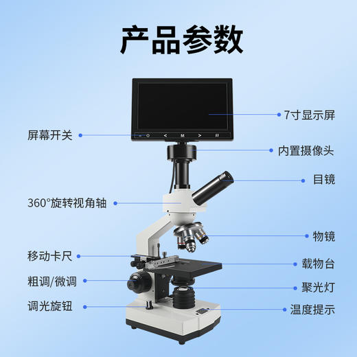 1600倍带显示屏显微镜 195国标镜头 高清无色差 商品图5