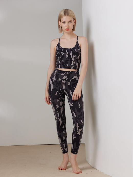 哈瓦塔进口双6抽象BRA九分裤瑜伽套装H320148 商品图5