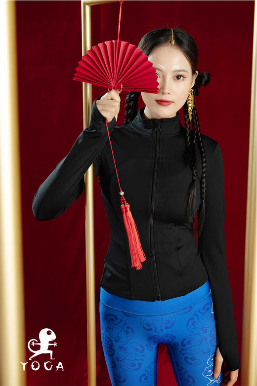 壁虎瑜伽【2212SY215】高弹修腰裸感拉链外套（无胸垫）清仓不退不换 商品图5