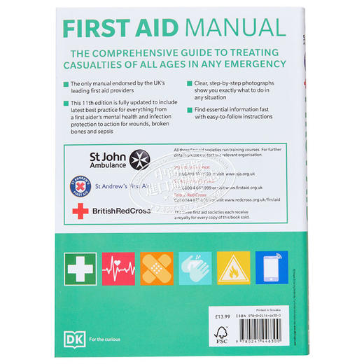 【中商原版】DK急救手册第11版 First Aid Manual 11th Edition 英文原版 英国红十字会 Voluntary Aid Societies 商品图1