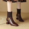 冬季新款，欧美百搭出行粗跟毛线靴LD-6202 商品缩略图11