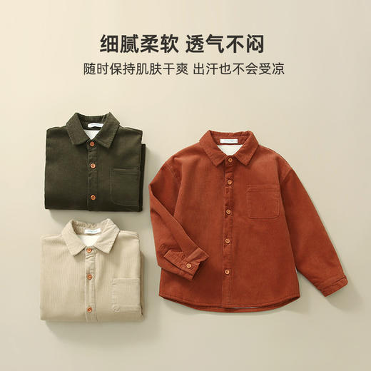 【25元专区】【内里银狐绒】复古百搭灯芯绒加绒衬衫PDCS2205 商品图1