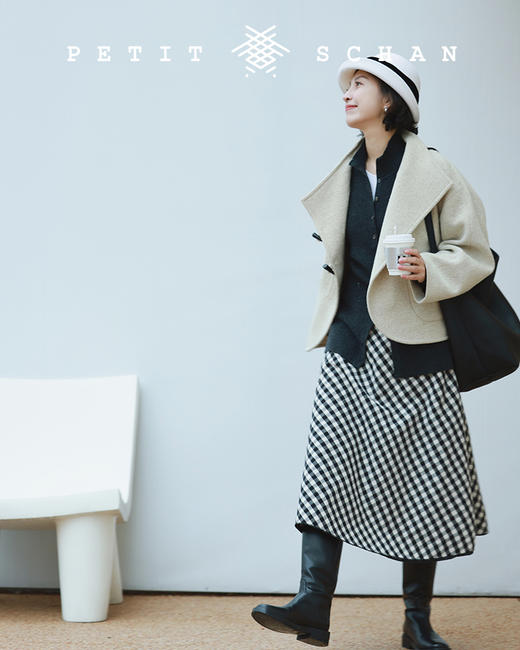 PETIT SCHAN小闪 CLO#160 waltz 圆舞曲 日本进口双面磨毛棉麻半身裙极简主义法式伞裙 商品图10