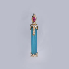 元代琉璃棒“月华”项坠