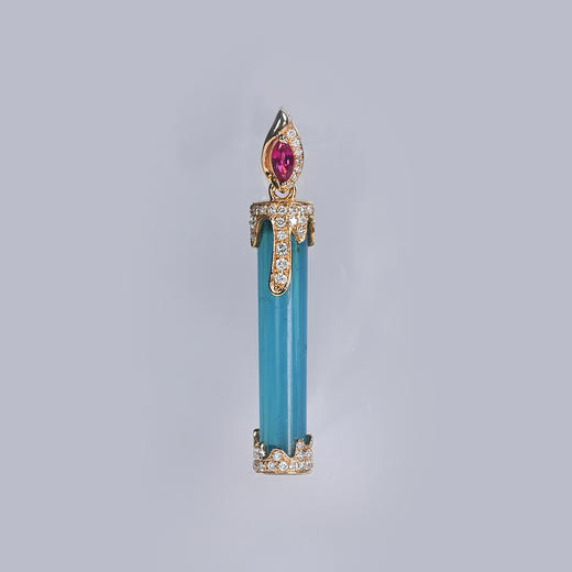 元代琉璃棒“月华”项坠 商品图0