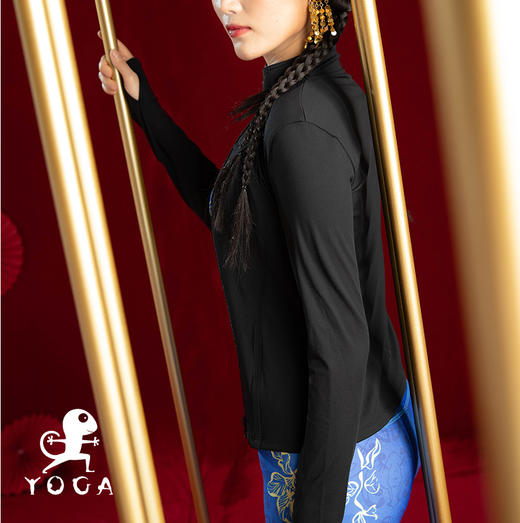 壁虎瑜伽【2212SY215】高弹修腰裸感拉链外套（无胸垫）清仓不退不换 商品图4