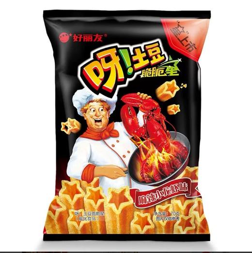 好丽友呀土豆脆脆星麻辣小龙虾味70g 商品图0