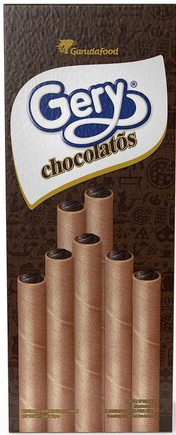 Gery 芝莉黑巧克力味夹心卷饼干140g