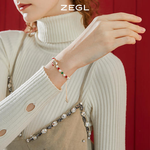 ZEGL猫咪彩色串珠手链女2023年新款轻奢小众精致闺蜜手饰品多巴胺穿搭饰品手饰 商品图4