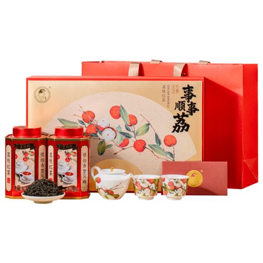 【送礼佳品】澜沧古茶2022年事事顺荔荔枝红礼盒云南滇红散茶125g*2（咨询客户享优惠价） 商品图4