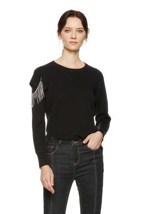 J.A 流苏珠饰开口上衣 7620