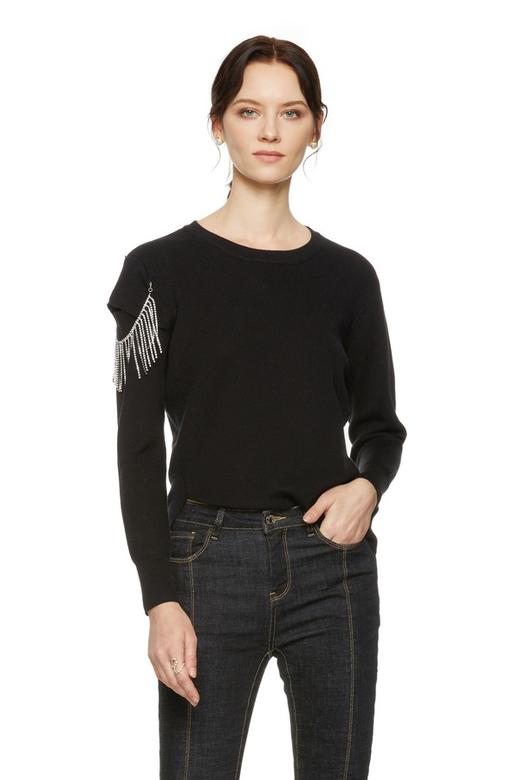 J.A 流苏珠饰开口上衣 7620 商品图0