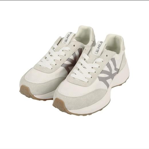 【授权商品】MLB NY大标米白百搭男女运动时尚休闲帆布跑步鞋32SHX1111-50I 商品图1