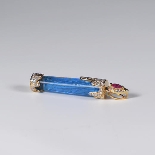 元代琉璃棒“明月心”项坠 商品图2