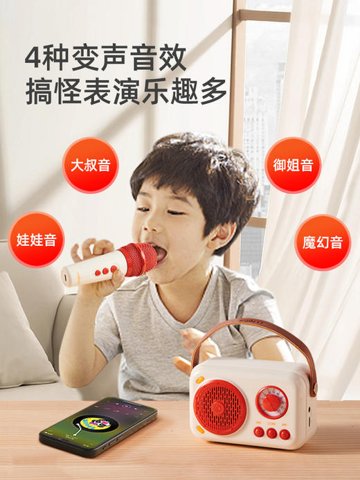 儿童麦克风话筒音响一体卡拉ok唱歌机宝宝回声音小话筒男女孩玩具 商品图3