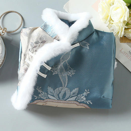 民族风兔毛，修身气质夹棉旗袍上衣ZSM-201109 商品图6