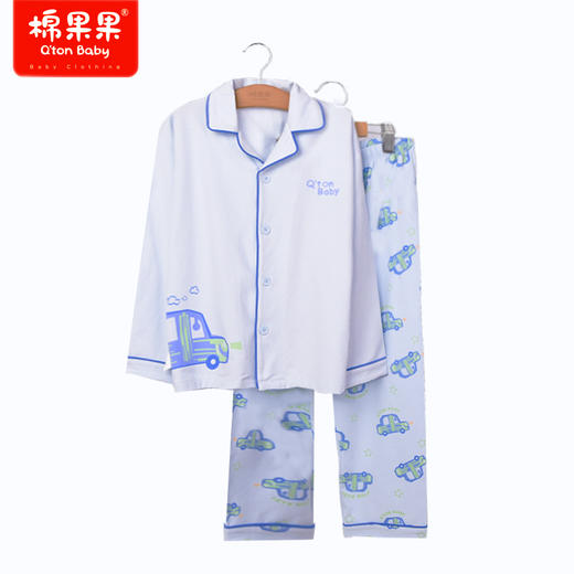 棉果果商场同款春季新品（5A）级抗菌90-130尺码内衣家居服睡衣套装2件套对开套装M111304223101 商品图0