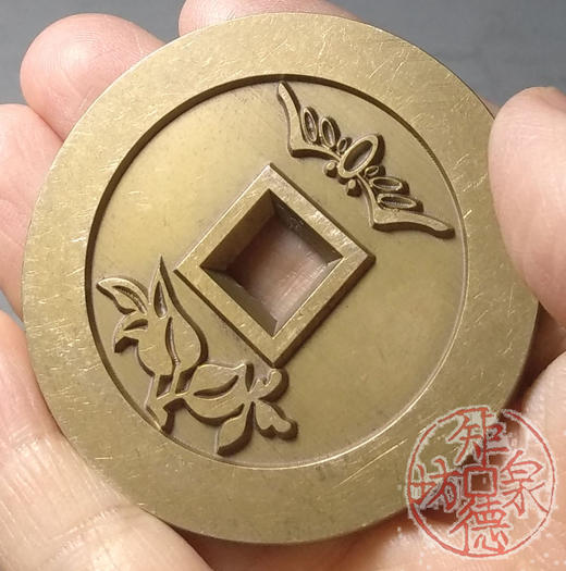 古泉书馆文创 福寿双全背褔寿  雕母 文房铜镇 DJ0015 商品图7