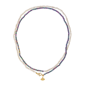 订购7周到｜Barbóra-Rainbow-炫彩棒棒糖 珍珠 长项链（两种戴法）［希腊设计师]