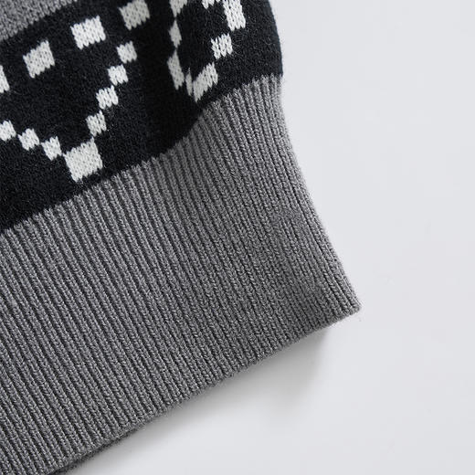 西遇提花毛衣男款新款圆领内搭兔子针织衫潮牌长袖上衣10132010 商品图3