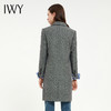 IWY/灰色秋冬加厚羊毛西装外套女时尚高端保暖毛呢大衣职业正装C12406 商品缩略图4