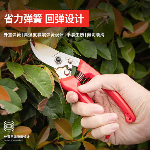 得力DL580242园艺剪套装2件套(红) 商品图4