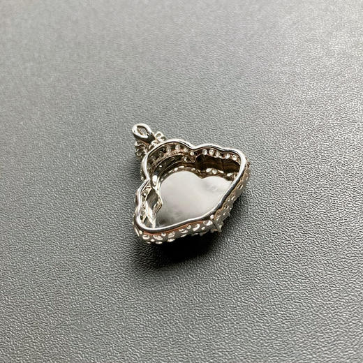 玻璃种阳绿翡翠弥勒佛18k白金钻石镶嵌 商品图5