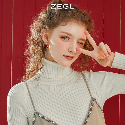 ZEGL圣诞系列雪花糖果耳环女2022年新款潮可爱猫咪耳钉秋冬耳饰品 商品图4