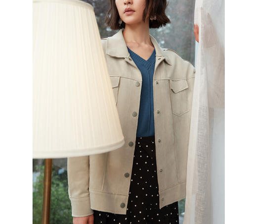 裁缝学苑AG03麂皮绒派克宽松港风短款上衣1:1实物服装纸样图纸牛皮纸样 商品图0