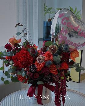 复古招财桶 · 开业花桶