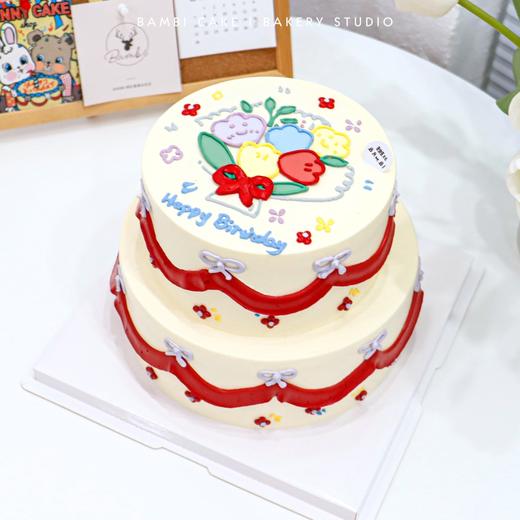 手绘花束奶油蛋糕 商品图3