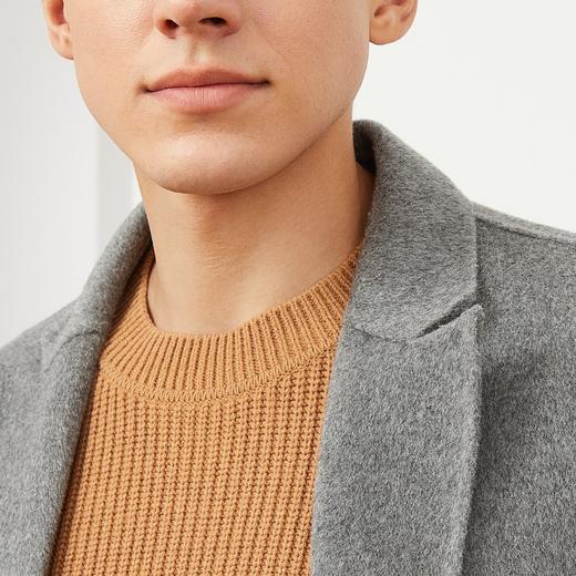 【100绵羊毛】柒牌男装毛呢男士大衣中长款加厚外套保暖121D70010 商品图2