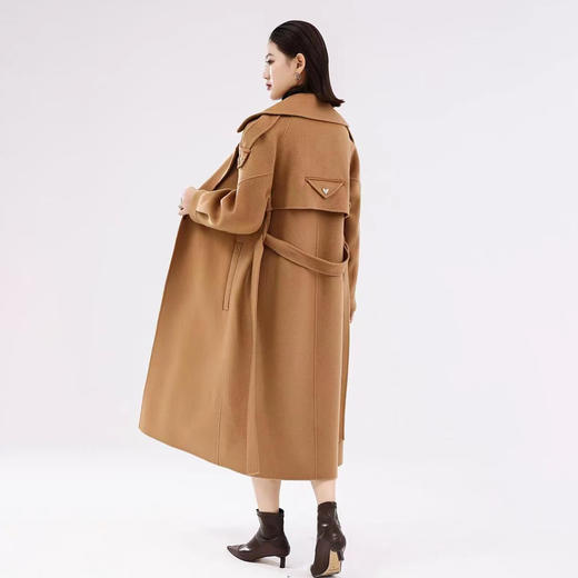 【伯妮斯茵】气质优雅系带收腰中长款 毛呢大衣 6C3951 商品图2