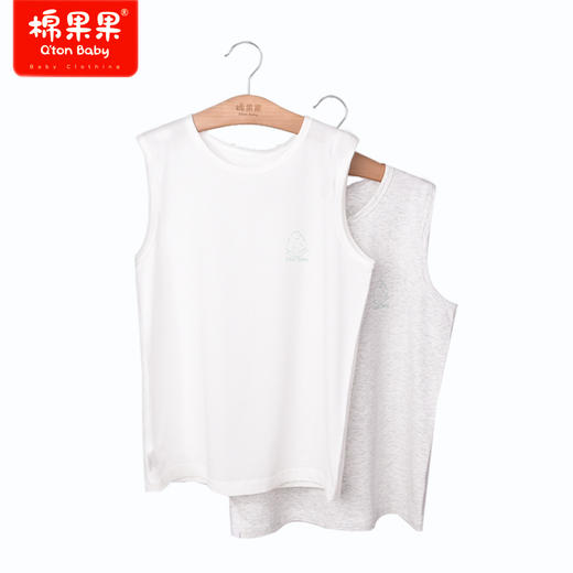 棉果果商场同款春季新品男童女童弹力简约时尚背心M201170423357 商品图1