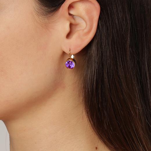 北京仓｜Dyrberg Kern-Louise-紫色 耳环（金色）［丹麦设计师］ 商品图1
