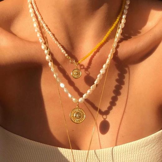 订购7周到｜Barbóra-Sun-太阳 珍珠 项链［希腊设计师] 商品图4