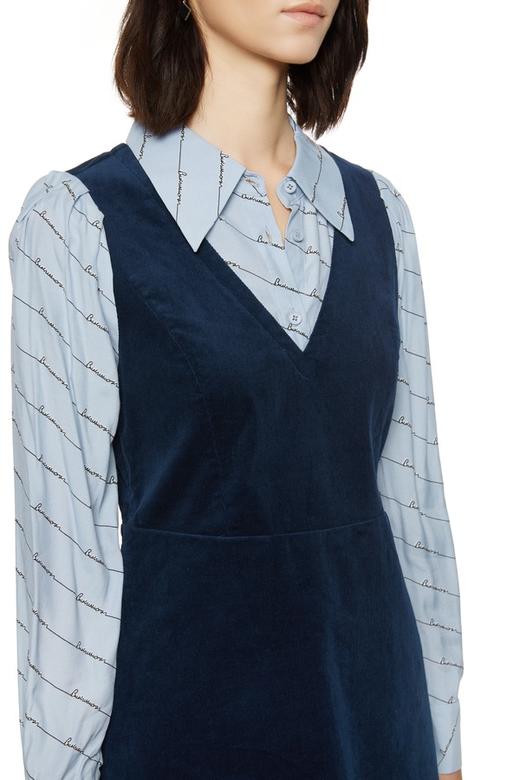 SIEGO 字母衬衣拼接连衣裙 7670 商品图3