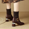 冬季新款，欧美百搭出行粗跟毛线靴LD-6202 商品缩略图12