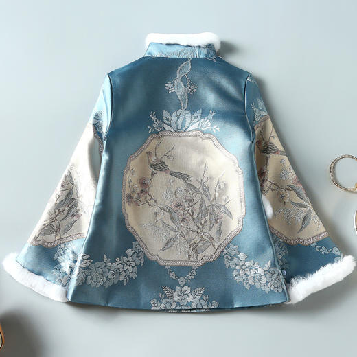 民族风兔毛，修身气质夹棉旗袍上衣ZSM-201109 商品图5