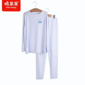 棉果果商场同款春季新品兰精莫代尔套头套装140-160尺码男童内衣家居服睡衣套装2件套莫代尔套头套装M111302423115