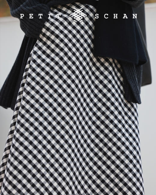 PETIT SCHAN小闪 CLO#160 waltz 圆舞曲 日本进口双面磨毛棉麻半身裙极简主义法式伞裙 商品图13