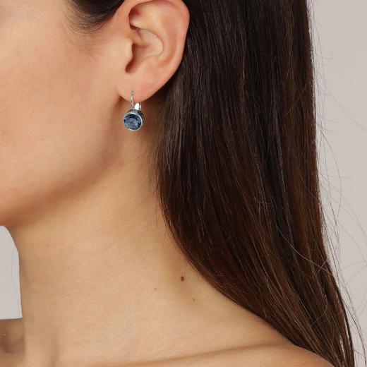 北京仓｜Dyrberg Kern-Louise-深蓝色 耳环（银色）［丹麦设计师］ 商品图1