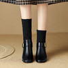 冬季新款，欧美百搭出行粗跟毛线靴LD-6202 商品缩略图1